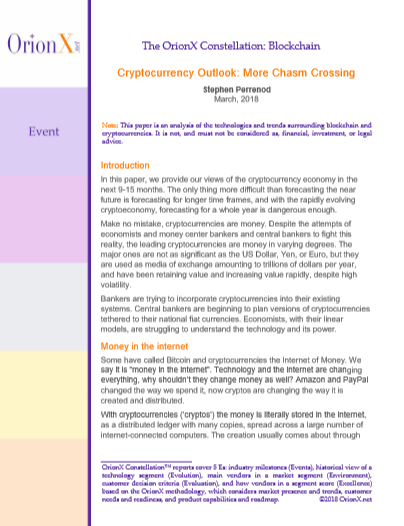 SR014: Cryptocurrency Outlook: More Chasm Crossing